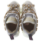 Gucci Flashtrek Crystal Low Cut Sneakers White GG — view 4
