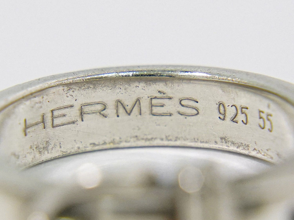 Hermes Ceinture Belt Motif 925 Ring 55 Silver — view 8