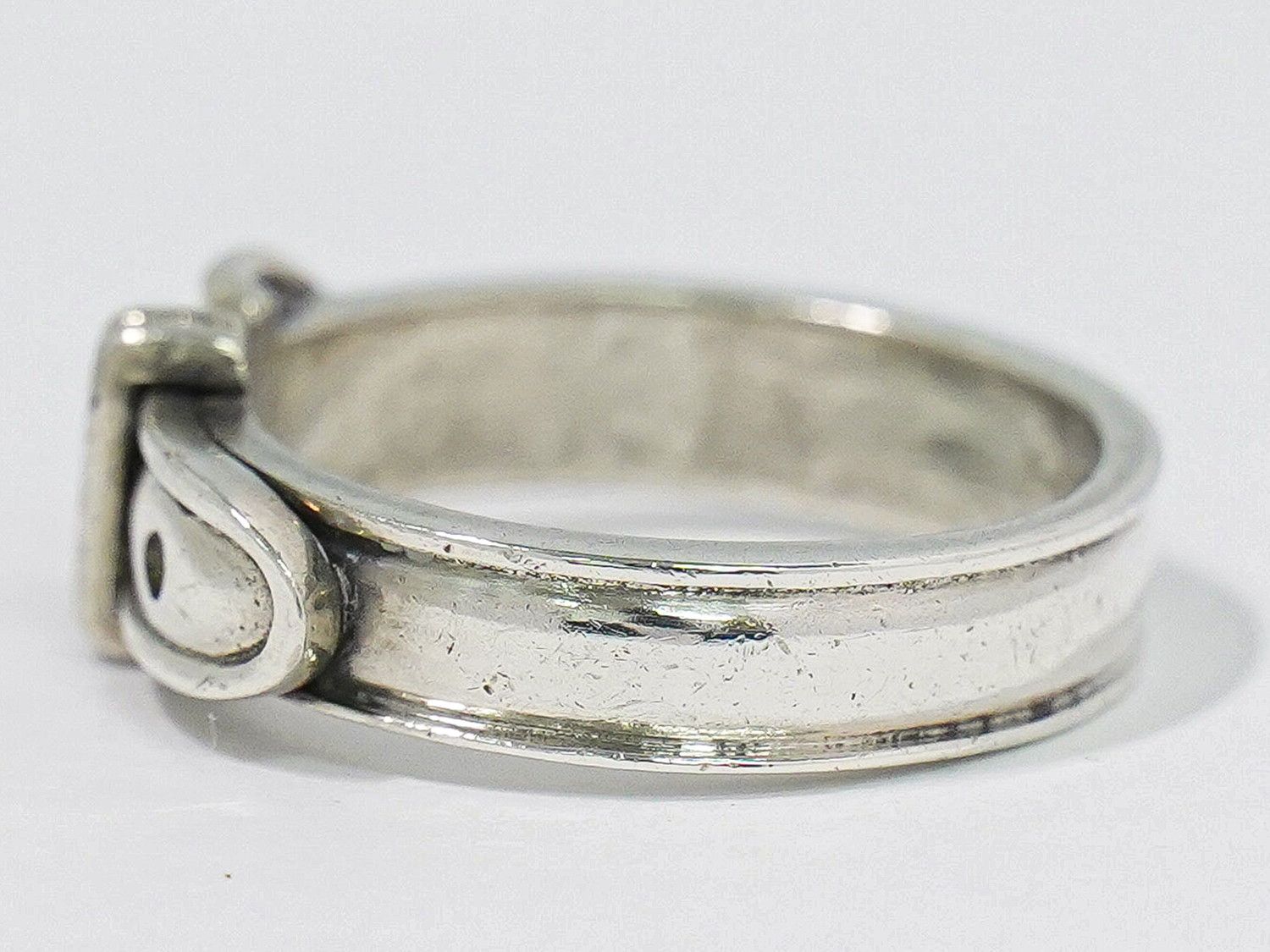 Hermes Ceinture Belt Motif 925 Ring 55 Silver — view 2