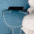 Hermes Evelyne 3 PM Blue Jean Silver Shoulder Bag Taurillon — view 7