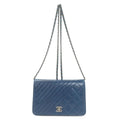 Chanel CC Logo Quilted Silver Wallet Lambskin