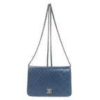 Chanel CC Logo Quilted Silver Wallet Lambskin
