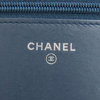 Chanel CC Logo Quilted Silver Wallet Lambskin — view 8