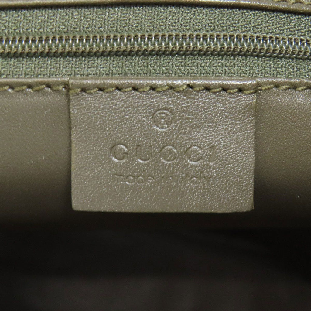 Gucci 002 Logo Tote Nylon Leather — view 6