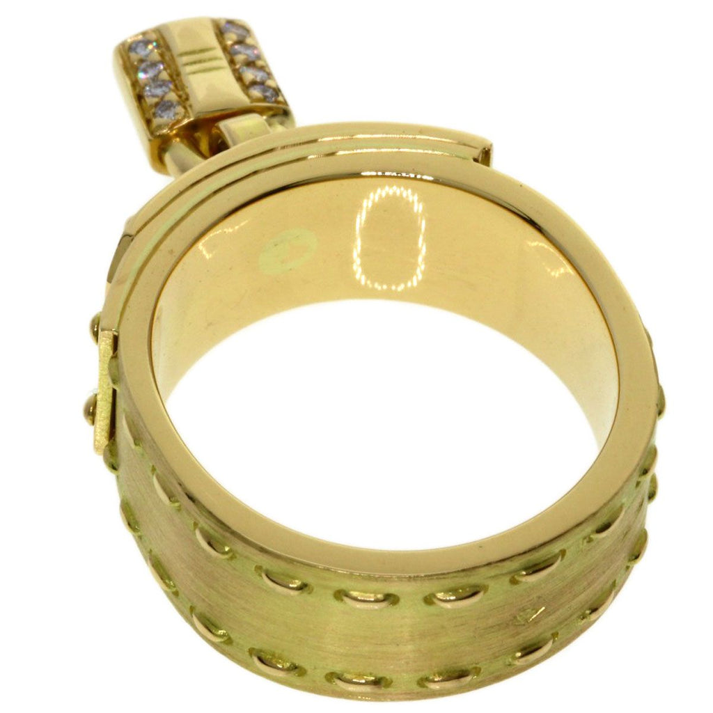 Hermes Kelly Diamond 54 Ring 18k Yellow Gold