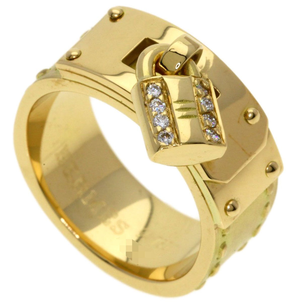 Hermes Kelly Diamond 54 Ring 18k Yellow Gold