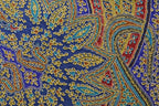 Saint Laurent YSL Scarf Vintage Paisley Print Navy Multi — view 8