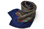 Saint Laurent YSL Scarf Vintage Paisley Print Navy Multi — view 2