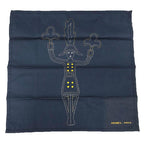 Hermes L'artificier Handkerchief Cotton Fireworks 01 Navy