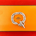 Hermes Chaine D'ancre TGM Bracelet 12 Pieces 925 Sterling Silver Chain