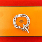 Hermes Chaine D'ancre TGM Bracelet 12 Pieces 925 Sterling Silver Chain