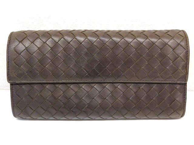 Bottega Veneta Intrecciato Wallet Dark Brown