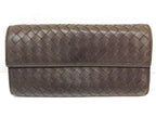 Bottega Veneta Intrecciato Wallet Dark Brown