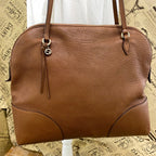 Gucci Handbag Leather Brown Travel Business