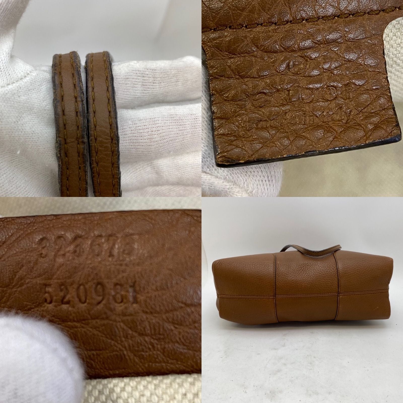 Gucci Handbag Leather Brown Travel Business — view 4