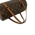 Louis Vuitton Vintage Papillon 26 Monogram Leather Mini Boston Bag Brown — view 4