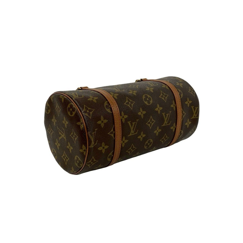 Louis Vuitton Vintage Papillon 26 Monogram Leather Mini Boston Bag Brown — view 7