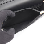 Chanel Shoulder Bag Quilted Black Caviar Leather Chain Wallet — view 4