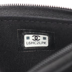 Chanel Shoulder Bag Quilted Black Caviar Leather Chain Wallet — view 6