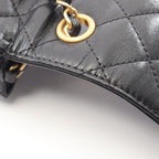 Chanel Shoulder Bag Quilted Black Leather Mini Flap — view 7