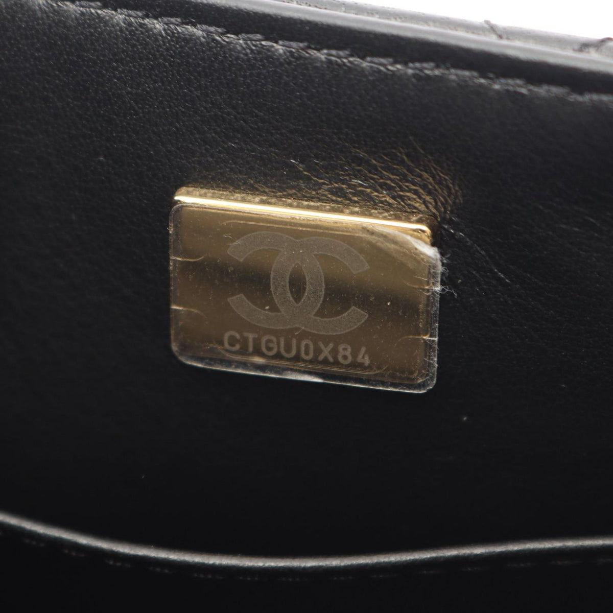 Chanel Shoulder Bag Quilted Black Leather Mini Flap — view 5