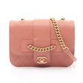 Chanel Shoulder Bag Quilted Pink Leather Chain