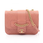Chanel Shoulder Bag Quilted Pink Leather Chain