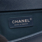 Chanel Shoulder Bag Navy Caviar Leather Chain — view 4