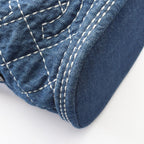 Chanel Shoulder Bag CC Logo Vanity 2-Way Denim Blue Quilted Chain — view 8