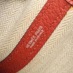 Hermes Tote Garden Party TPM Rouge Ducese Leather Calf — view 4