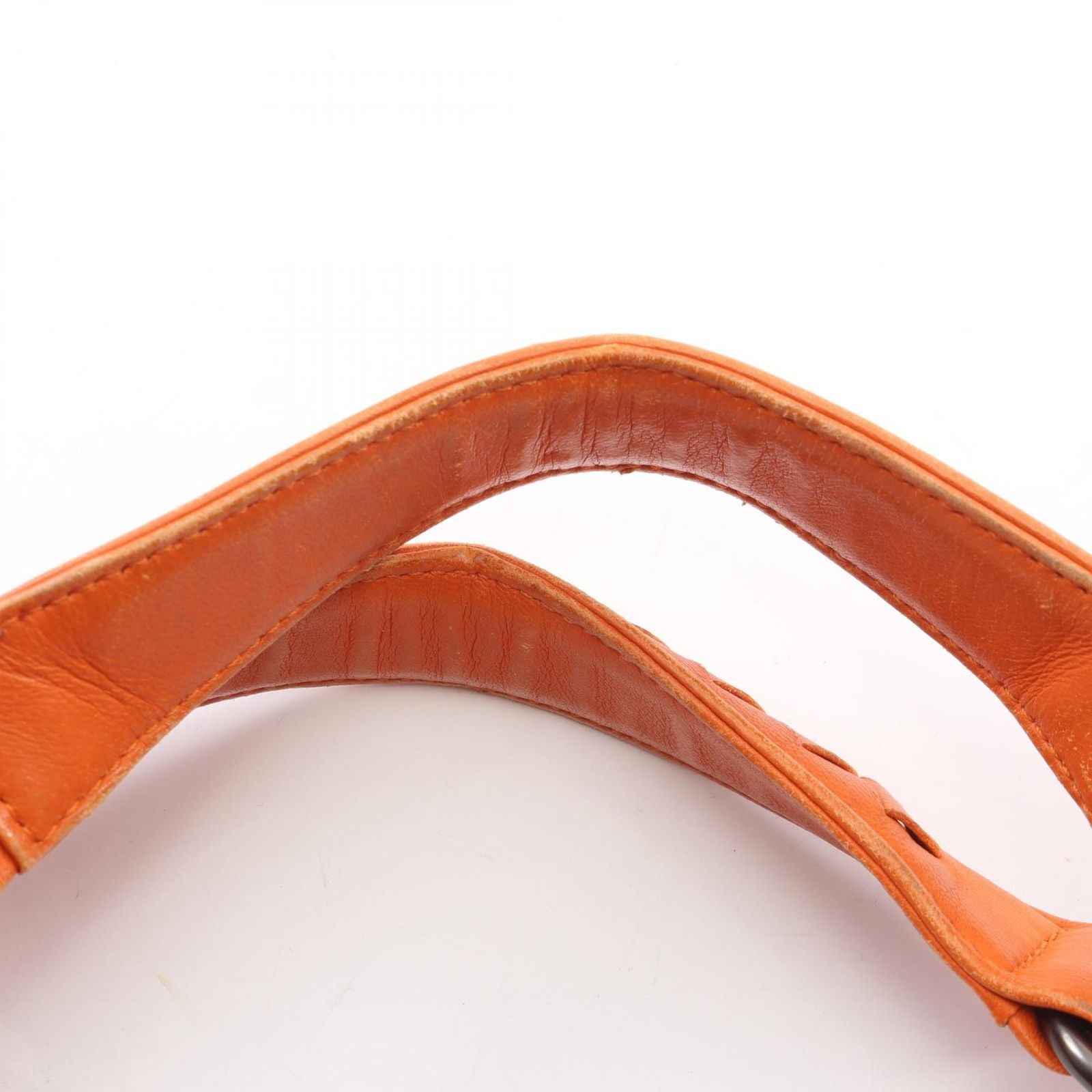 Bottega Veneta Shoulder Bag Campana Intrecciato Orange Leather — view 5