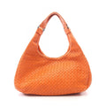 Bottega Veneta Shoulder Bag Campana Intrecciato Orange Leather
