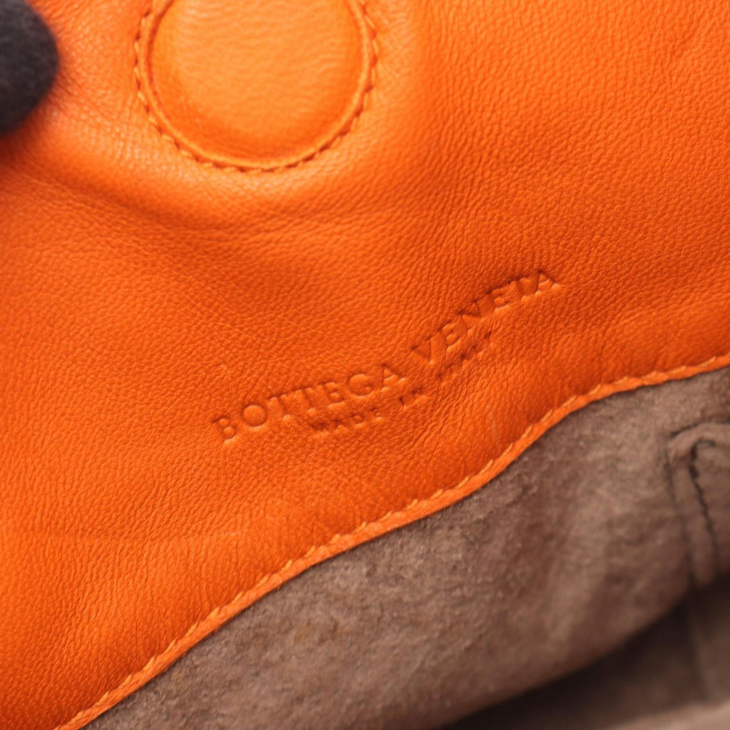 Bottega Veneta Shoulder Bag Campana Intrecciato Orange Leather — view 4