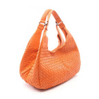 Bottega Veneta Shoulder Bag Campana Intrecciato Orange Leather — view 2