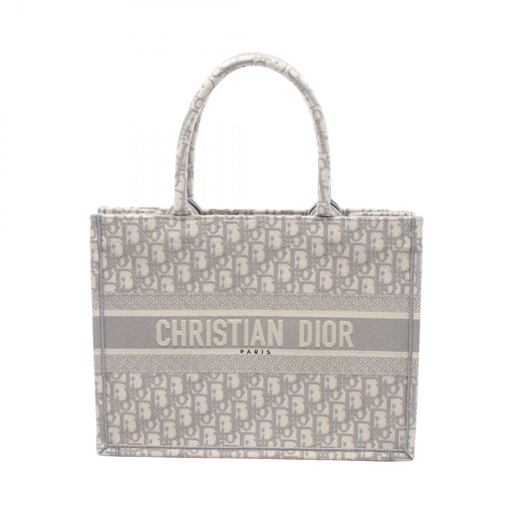 Dior Tote Book Gray Canvas