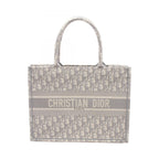 Dior Tote Book Gray Canvas