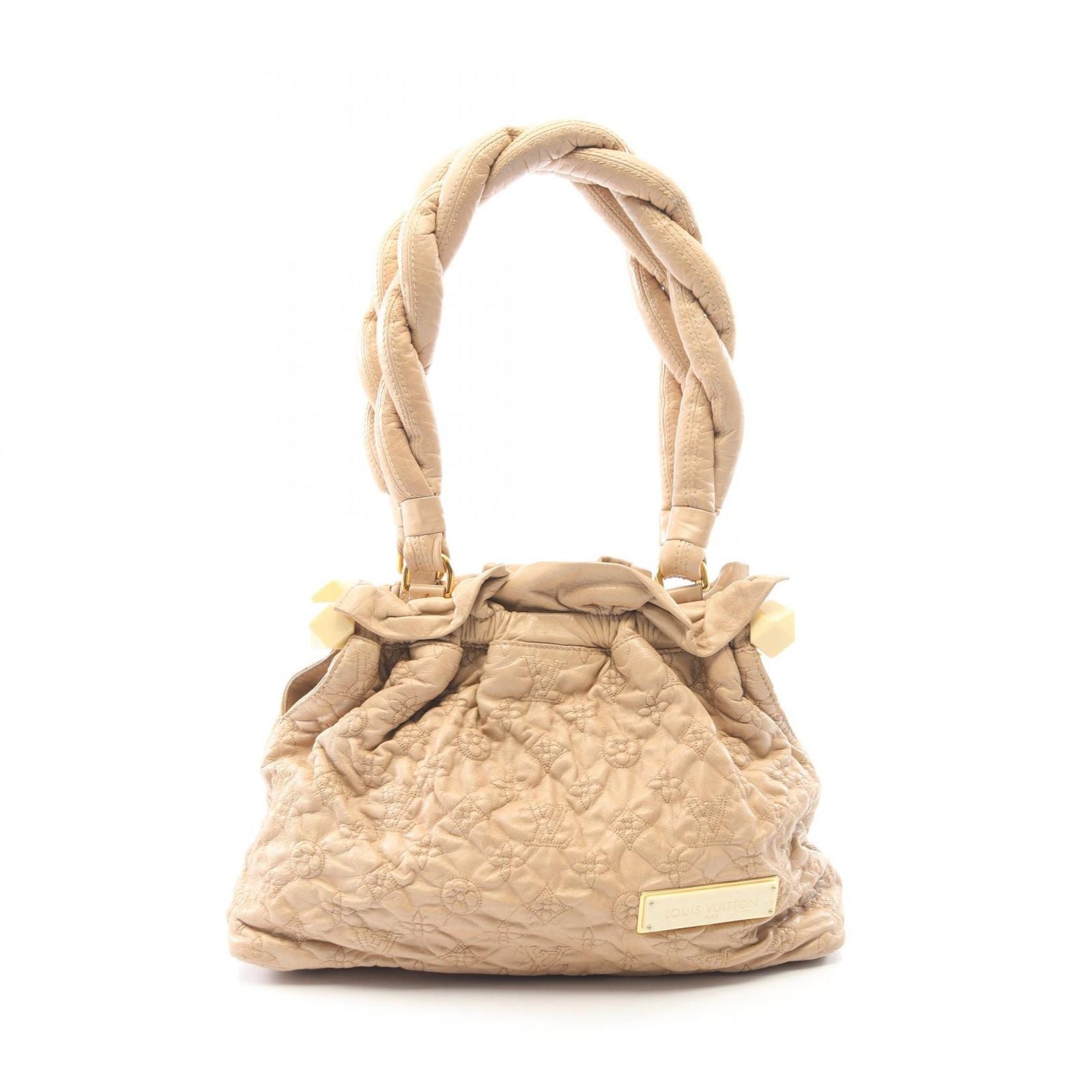 Louis Vuitton Shoulder Bag Stratus PM Beige Leather