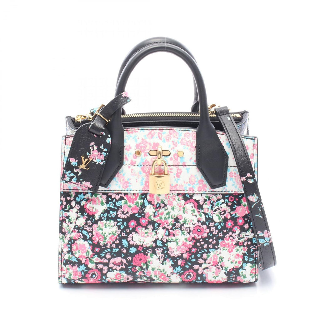 Louis Vuitton Handbag City Steamer Mini Liberty Rose 2-Way Floral Leather