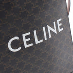 Celine Tote Small Vertical Cover Triomphe 2-Way Black Brown Canvas Leather — view 4