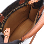 Celine Tote Small Vertical Cover Triomphe 2-Way Black Brown Canvas Leather — view 3