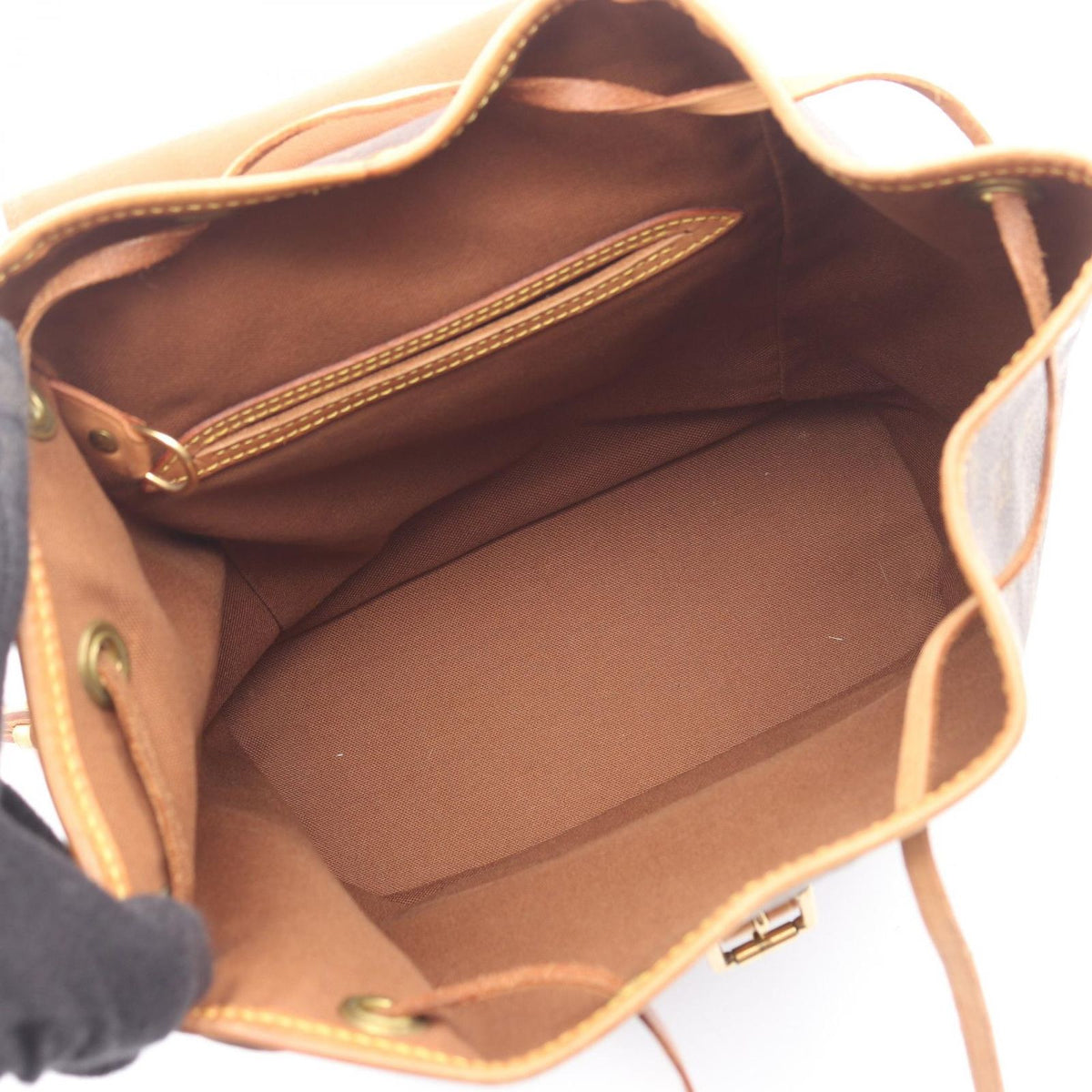 Louis Vuitton Backpack Montsouris MM Canvas Leather — view 3