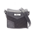 Dior Shoulder Bag Street Chic Trotter Black Canvas Leather