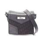 Dior Shoulder Bag Street Chic Trotter Black Canvas Leather