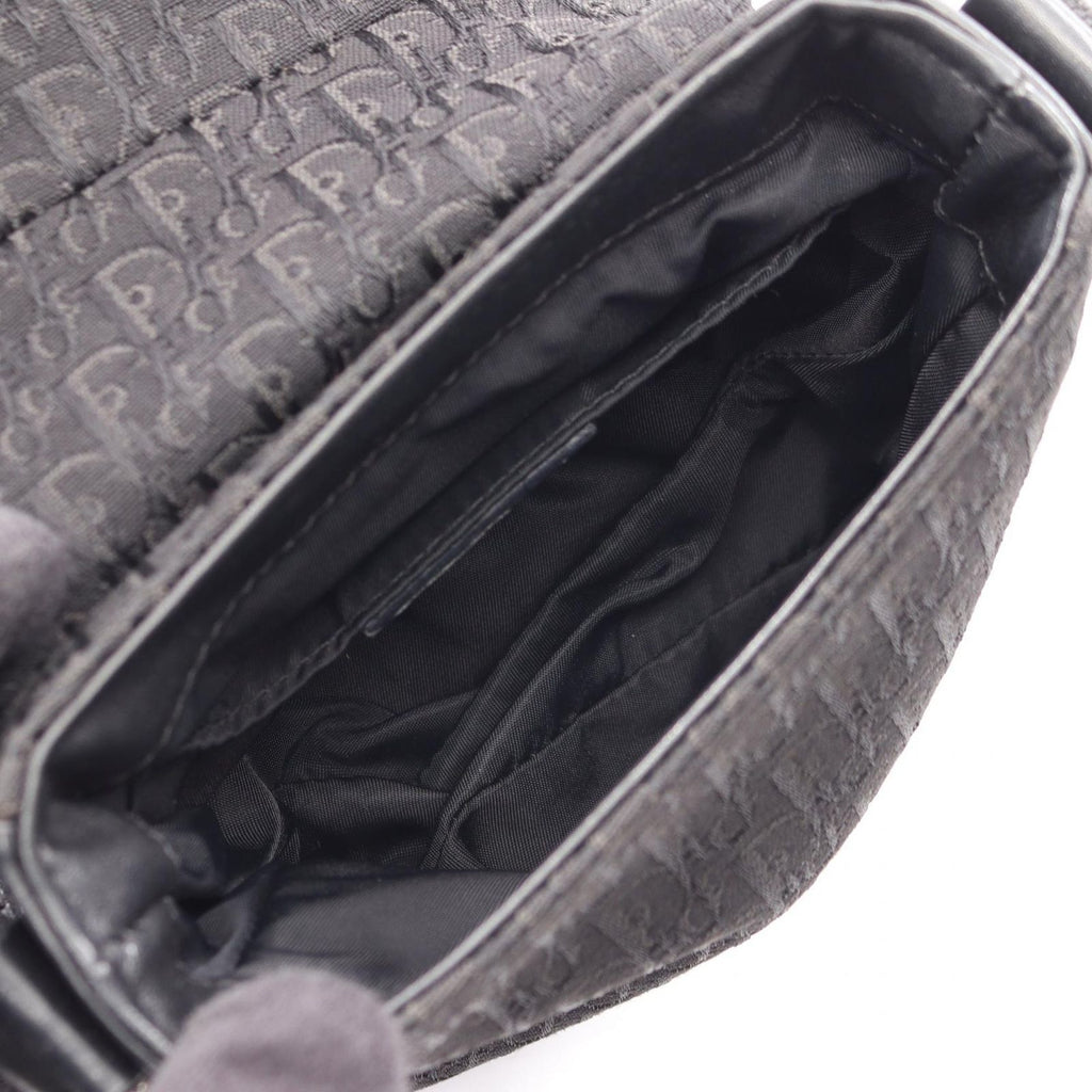 Dior Shoulder Bag Street Chic Trotter Black Canvas Leather — view 3