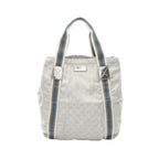 Gucci Tote GG Canvas Sherry Line Silver