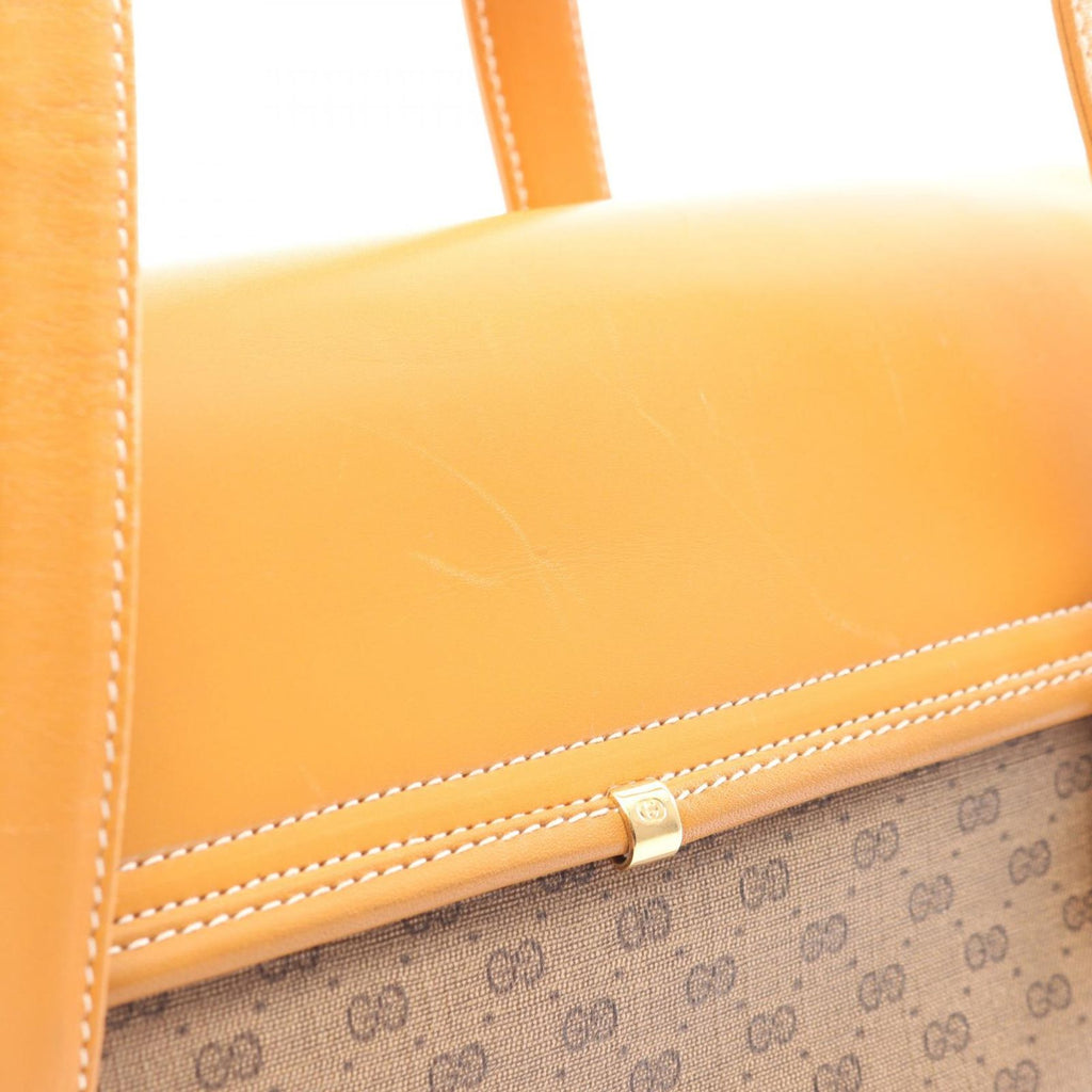 Gucci Tote Vintage Micro GG Brown Dark Hand — view 8