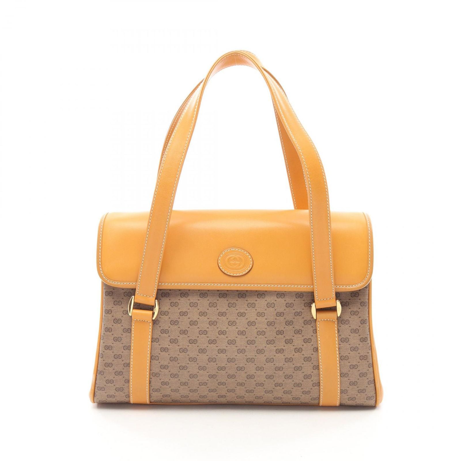 Gucci Tote Vintage Micro GG Brown Dark Hand