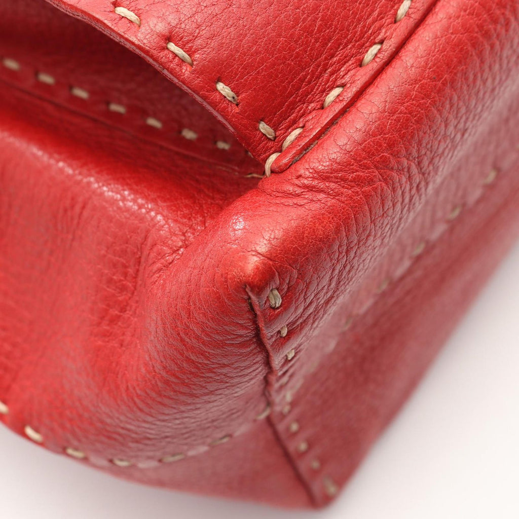 Fendi Shoulder Bag Selleria Red Leather — view 7