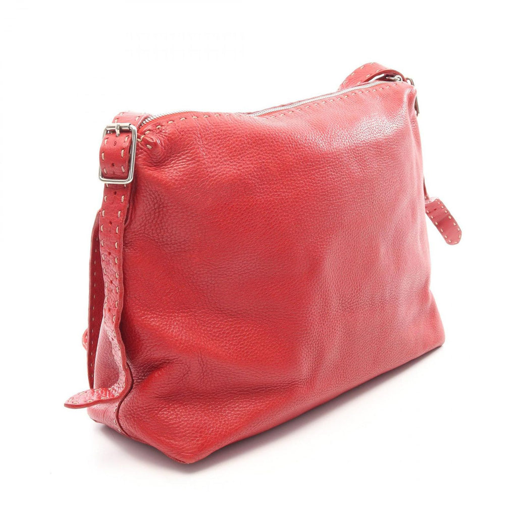 Fendi Shoulder Bag Selleria Red Leather — view 2