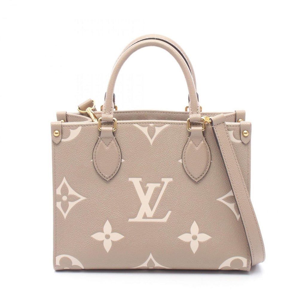 Louis Vuitton Handbag On The Go PM Bicolor 2-Way Cles Leather